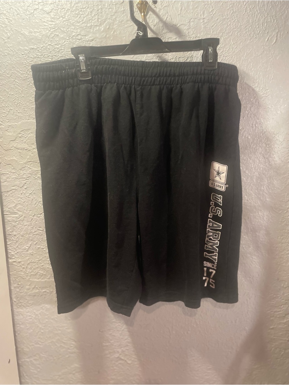 U.S. Army Black Graphic Athletic Drawstring Shorts
